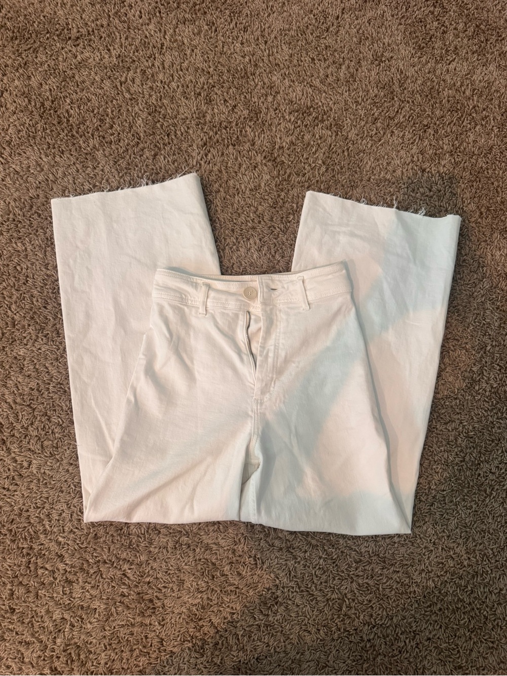 Zara White Wide-Leg Women's Jeans
